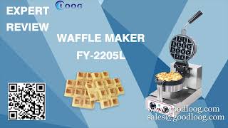 Electric Waffle Maker Machine FY-2205L Stainless Steel Nonstick Surface for Commercial Use