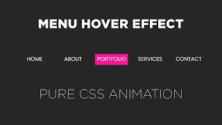 Pure CSS Menu Hover Animation | CSS Navbar Animation