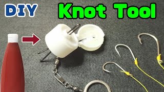 DIY Fishing:   World first! How to make a knot tool using a ketchup lid. Great Fishing knot tool.