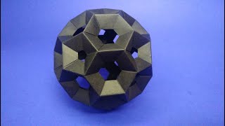 Origami Kusudama Carbon. How to make origami kusudama with paper.