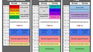5th and 6th Grade Weekly Schedule Overview
