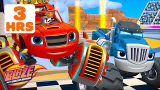 Blaze Uses Power Tires to FLY, Transformations, & More! 💨 | 3 Hours | Blaze and the Monster Machines