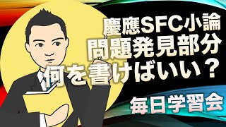 慶應SFC小論文・問題発見部分は何を書けばいいか？