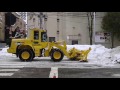 除雪ドーザ 路面に こびり付いた雪氷を剥ぎ取る！