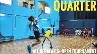 SHAMIL/SHYAM Vs RATHEESH/NADIRSHA:QUARTER:ALL KERALA OPEN 65+ BADMINTON TOURNAMENT, ATTINGAL #bwf