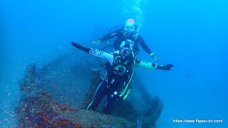 沈船ダイビングで大冒険　操舵室まで入れるWRECK　群馬県伊勢崎市のダイビングショップ、スクール