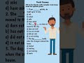 tense tenses in english grammar gap filling quiz. viralshorts