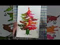 christmas tree tutorial using pebeo colorex watercolour and mirror foils