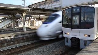 JR九州原田駅　特急通過シーン