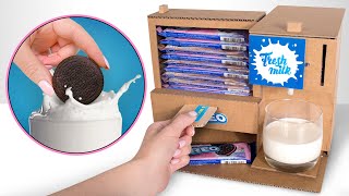 Awesome Cardboard Machine That Dispenses Cookies And Milk