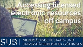 Accessing licensed electronic resources off campus