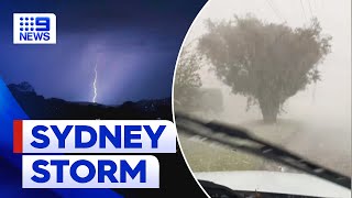 Severe storm hit Sydney after heatwave | 9 News Australia