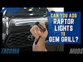 Raptor Lights on a Tacoma with OEM Grill