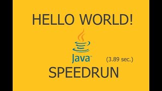 HelloWorld Java Program Speedrun