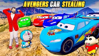 Rampage Stealing Avengers Cars In GTA5 With Shinchan🤩 Full Fun #rampageboy #gta5 #bommalu #shinchan