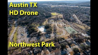 HD Drone Northwest Park. Austin Texas. Allendale.