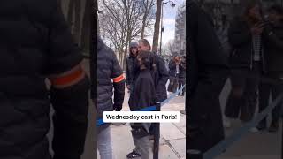Wednesday cast in Paris! #shorts #shortvideo #wednesdayaddams #fyp #viral