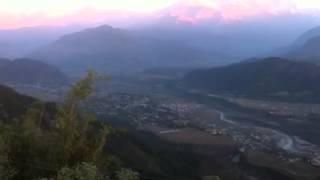 Pokhara - sunrise n snow capped mountain