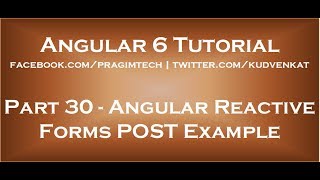 Angular reactive forms post example