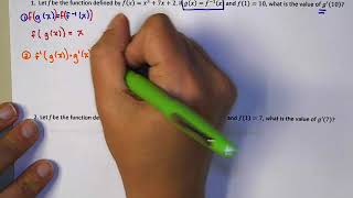 AP Calculus AB Derivatives of Inverse Functions Video 2019 2020