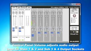 M-Audio ProjectMix I/O: Driver Settings Control Panel - Part 2