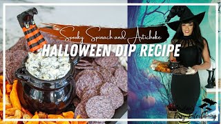 Spooky Spinach and Artichoke Halloween Dip Recipe | 13 Days of Halloween 2020