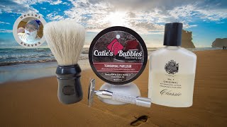 SOTD s250 || Catie’s Bubbles - Tonsorial Parlour | Omega 10049 26/62 Boar | Yaqi Tachi SE