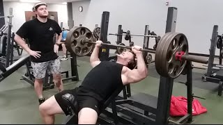 315 lbs x 8 reps Incline Bench Press