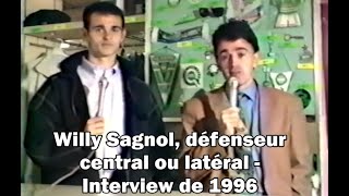 Willy Sagnol, défenseur central ou latéral - Interview de 1996