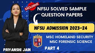 NFSU Previous year questions | NFSU sample papers | Part 4 | Priyanshi Jain | Forensic Science