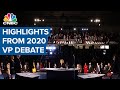 Here are the highlights from the 2020 Vice Presidential Debate