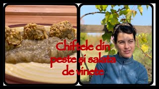 CHIFTELE DIN PESTE 🐟(FILET DE COD) SI SALATA DE VINETE 🍆 || Fish meatballs with eggplant salad 🧆