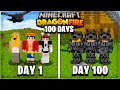 We Survived 100 Days in DRAGON FIRE Minecraft...This is what happened