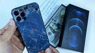 iPhone 12 Pro Cracked Restoration - Quarrel is not good