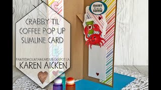 Crabby 'til Coffee Pop Up Card