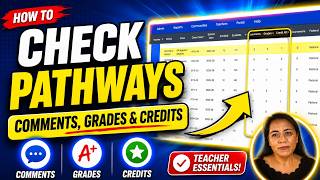 How to check credits, comments, and grades are complete in Pathways