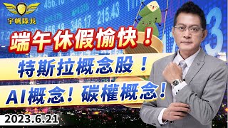 端午休假愉快！特斯拉概念股！AI概念！碳權概念！｜20230621｜黃宇帆 分析師｜產業先鋒隊