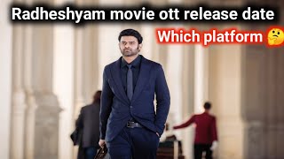 Radheshyam hindi ott release date//Radheshyam hindi movie kaunse ott mein ayengi 🤔