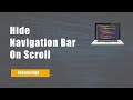 Scroll Down to Hide Navbar with HTML CSS & JavaScript | Hide Navigation bar on scroll | Devscore