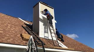 Siding a chimney-part 2