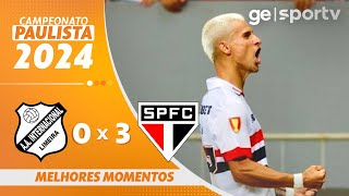 INTER DE LIMEIRA 0 X 3 SÃO PAULO | MELHORES MOMENTOS | CAMPEONATO PAULISTA 2024 | ge.globo