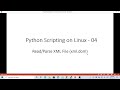 Python Scripting on Linux - Read Parse XML Document using xml.dom module
