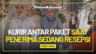 Viral Kurir Antar Paket saat Penerima Sedang Resepsi Nikah, Warganet: COD Bisa Ambil dari Angpao