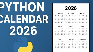 How Create a Calendar with Python ( Step by Step tutorial)