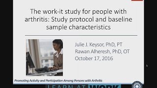 The work-it study for people with arthritis - Learn at WORK
