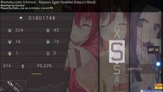 [osu!] 4.86★ Momokurotei Ichimon - Nippon Egao Hyakkei +HDDT(Joshiraku Ending)