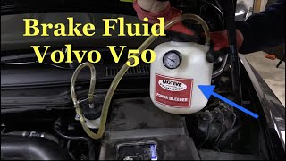 Bleeding 15 years old brake fluid on P1 Volvo V50, S40, C30, C70