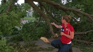 Trees down and structures damaged during storm in Kearney Nebraska - LookLive PKG for NTV News