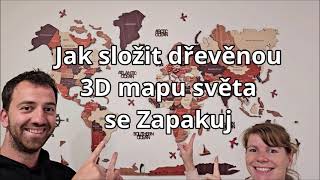 3D dřevěná mapa světa na stěnu - Návod k instalaci