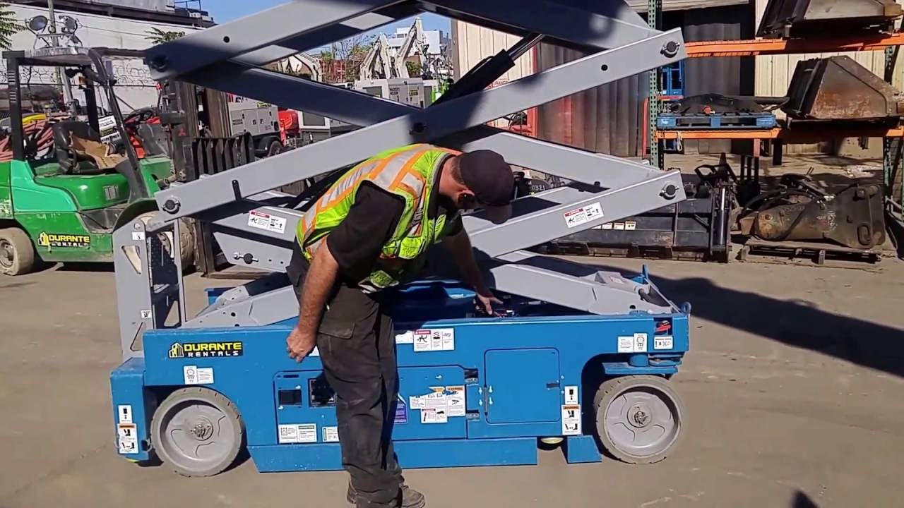 How To Operate A Genie Scissor Lift - YouTube